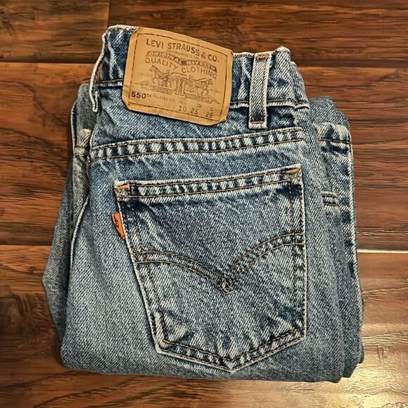 Vintage Levi’s Boys’ 550 Distressed Blue Denim Jeans - Picture 2 of 12